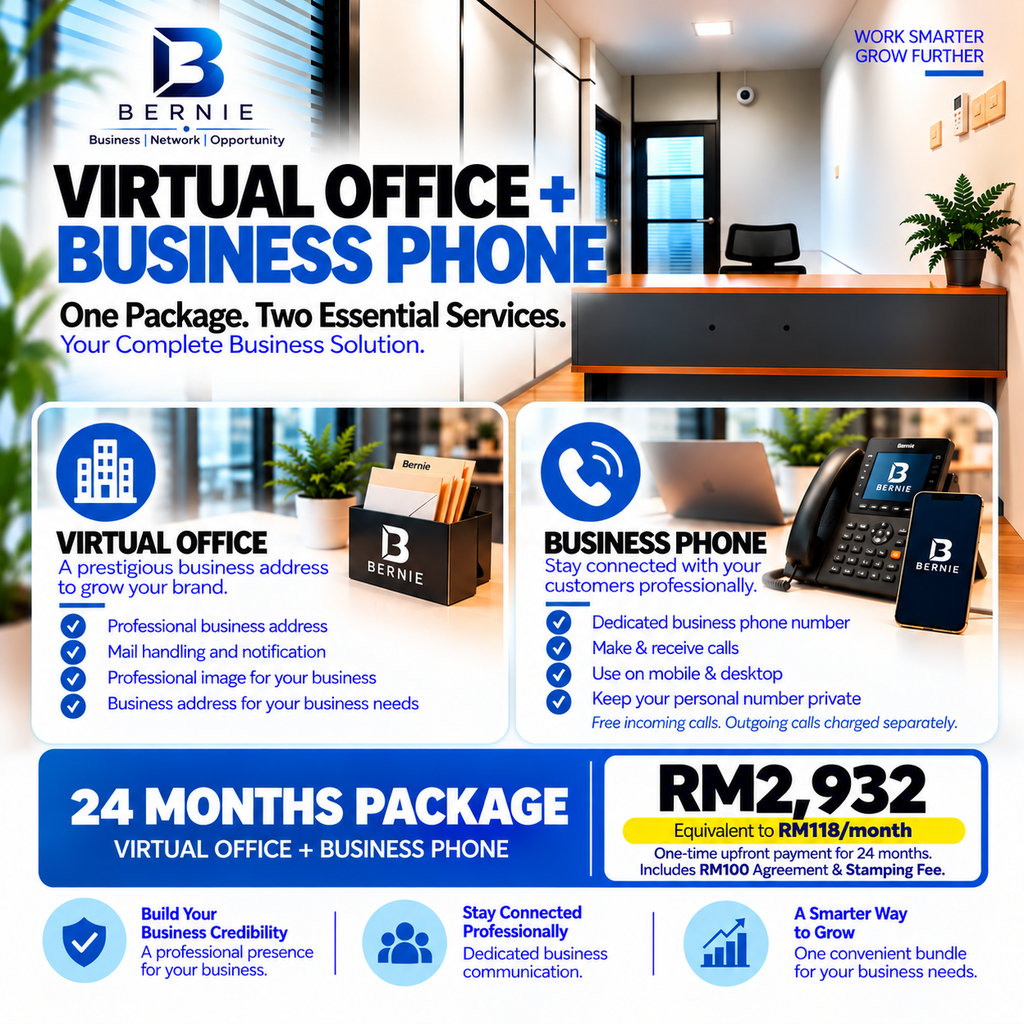 Virtual Office + Business Phone (24 Months Package)